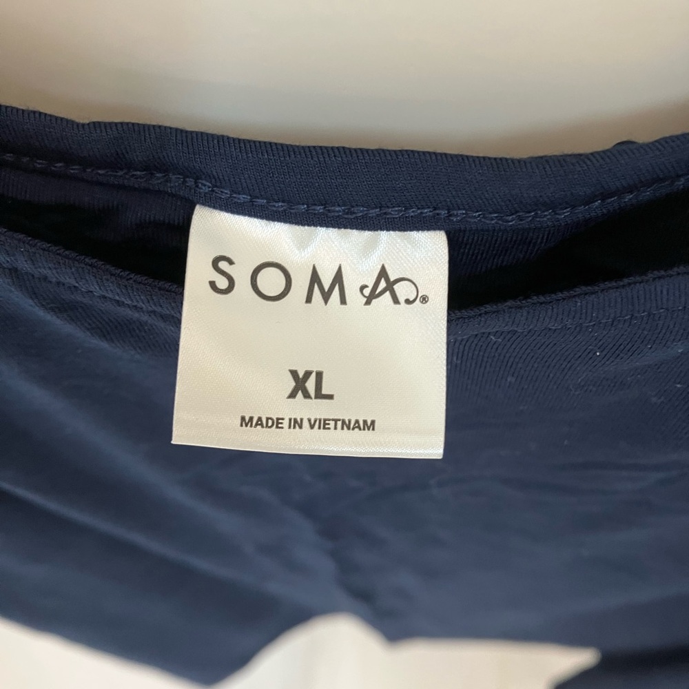 NWT’s Soma Navy Blue PJ Tank Top - Picture 3 of 4